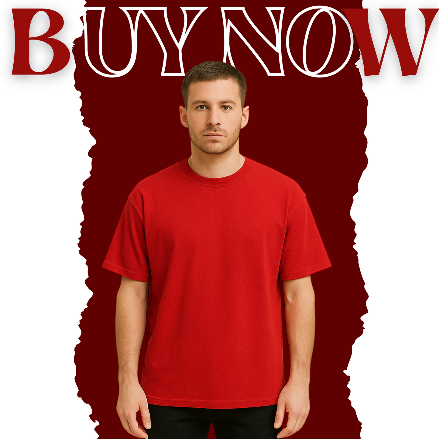 Human red oversized t-shirt